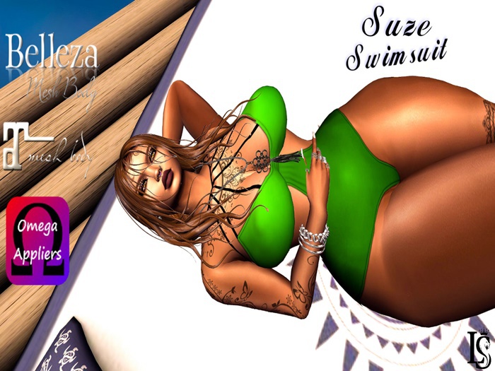 .~LS~SUZE SWIMSUIT- GREEN {OMGEA}