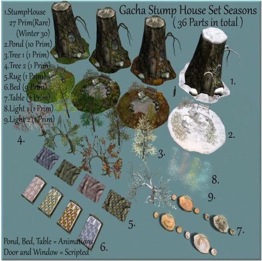 StumpHouse Gacha Set *StumpHouse Autumn* RARE