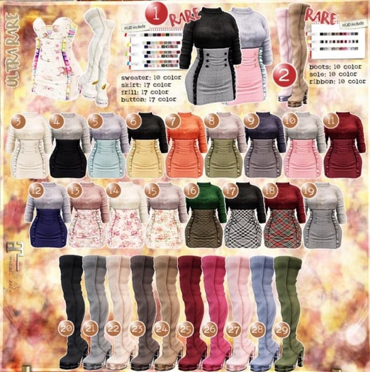 #25"mignon." -eatme! over knee boots.  [Maitreya exp] rouge