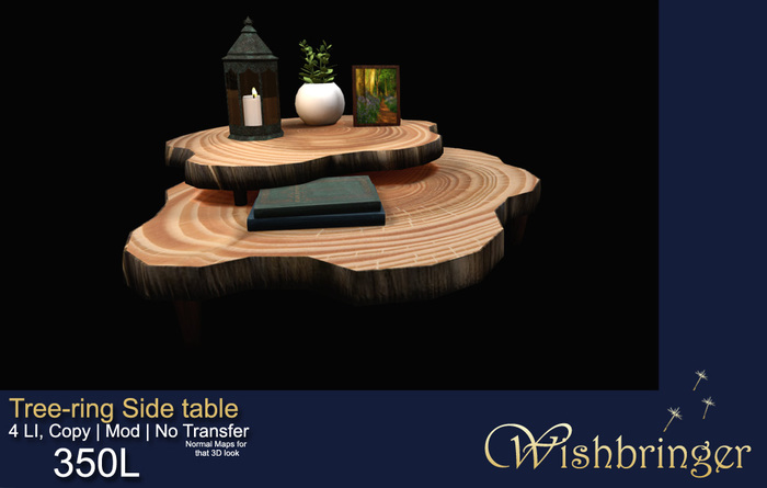 Wishbringer Tree-ring Side Table