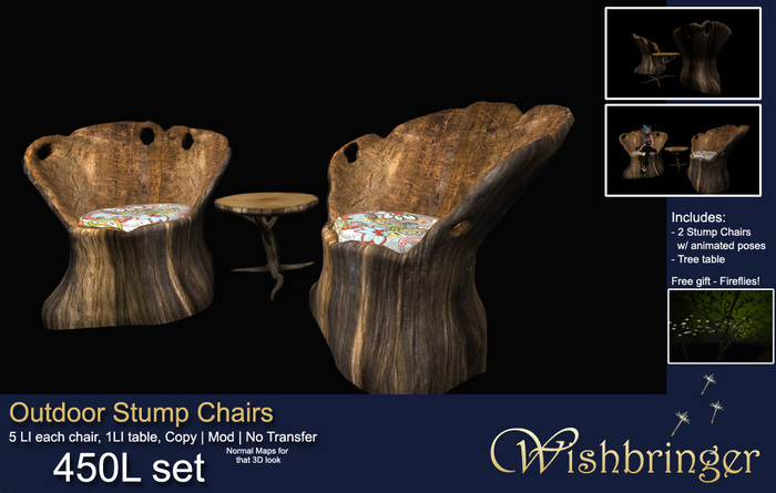 Wishbringer Stump Chairs