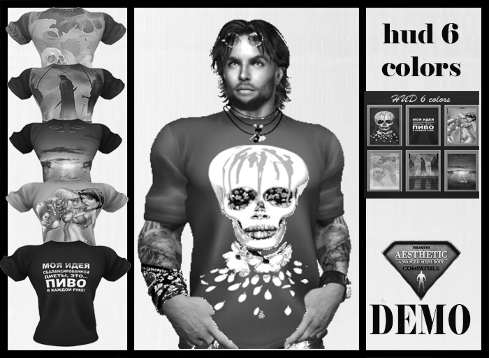 Demo T-shirt 6 colors for AESTHETIC