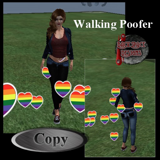 walking poofer pride heart