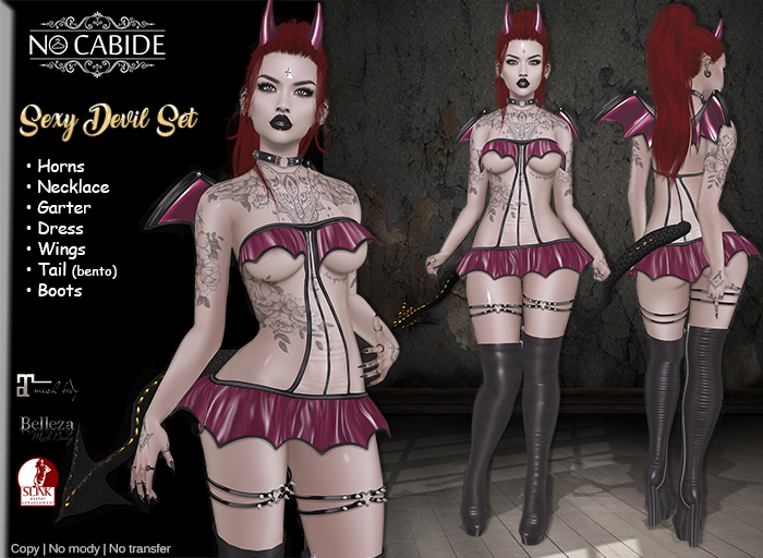No Cabide :: Sexy Devil Set (Maitreya - Slink - Belleza)