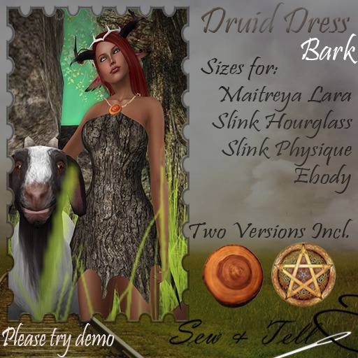 [S&T] Druid Dress ~Bark~ (Wear me)