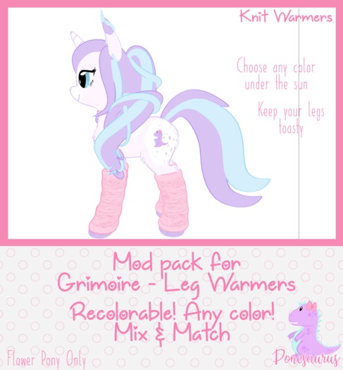 {Ponesaurus} Knit Warmers Mod Pack