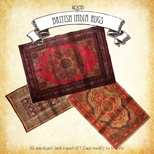 [noctis] British Raj rugs/deep reds