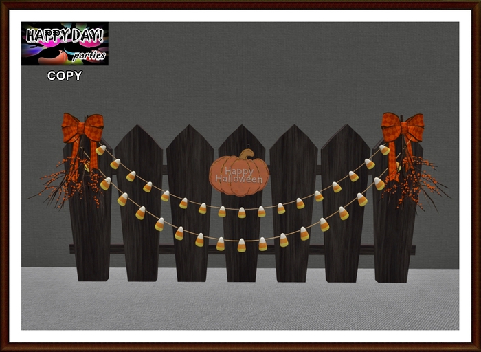 Halloween - Fence with Candycorns