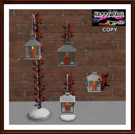 Halloween - Pumpkin Lanterns Red - Set