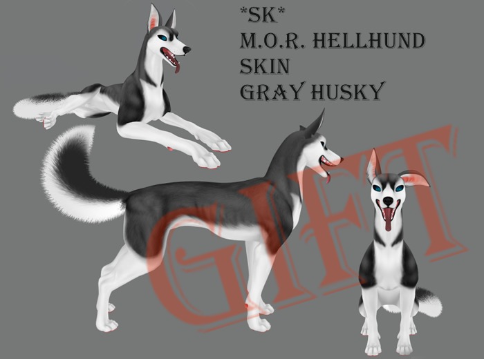 *SK* M.O.R. Hellhund skin mod Gray Husky GIFT