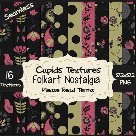 *Cupids Textures * 16 FOLKART NOSTALGIA