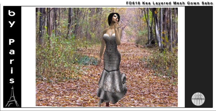 FD618 Kea Layered Mesh Gown Sabo