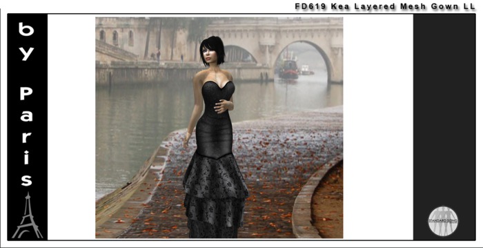FD619 Kea Layered Mesh Gown LL DEMO