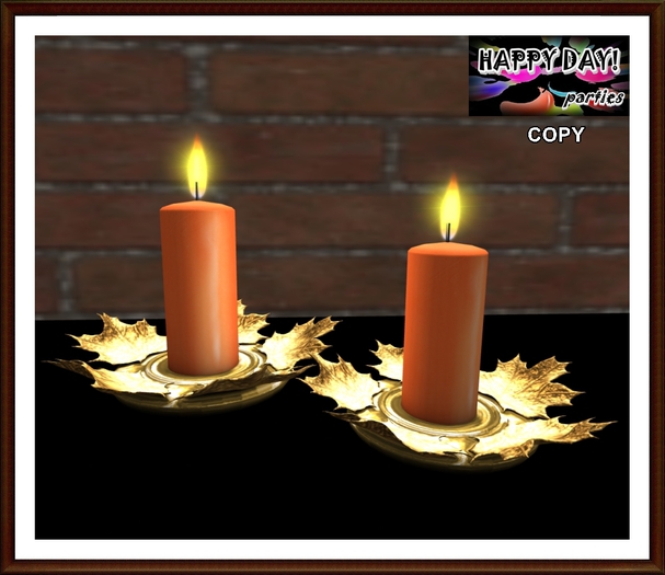 Halloween - Autumn Leaves Candles