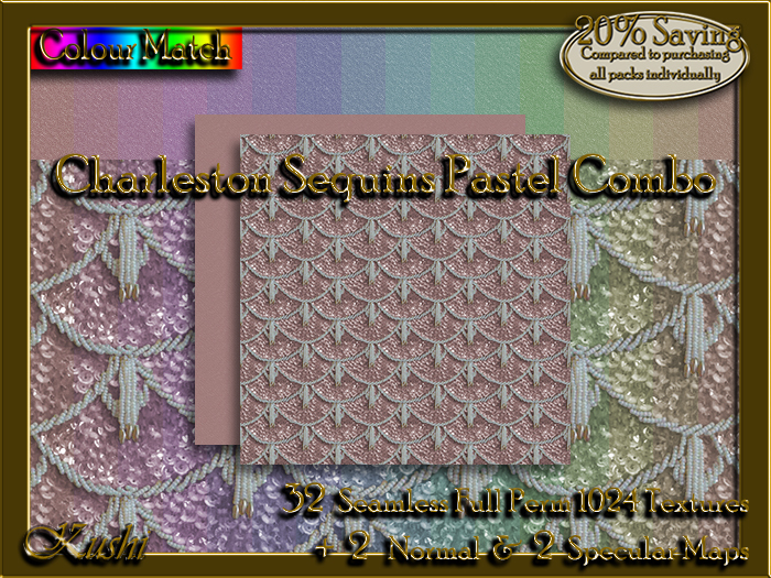 Charleston Sequins Pastel Combo Textures