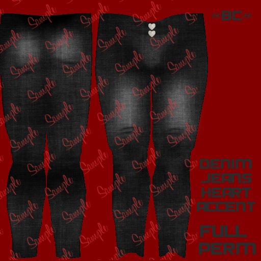 Denim Heart Jeans Template