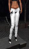 P239 MONOLITH leather pants shiny white