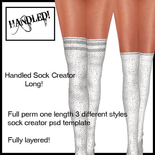 ((HANDLED))-LONG *KNEE* SOCK CREATOR PSD TEMPLATE 