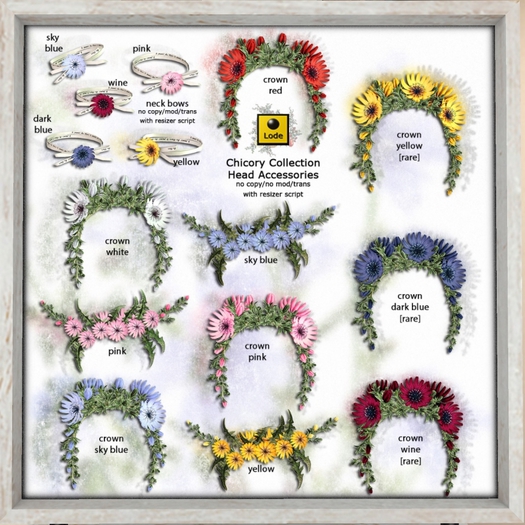 Second Life Marketplace *LODE* Head Accessory Chicory Crown [wine] RARE