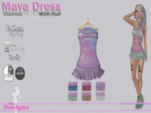 Mava Dress With Hud Cosmos