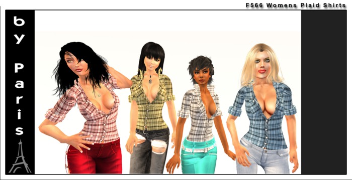 F566 Womens Plaid Shirts