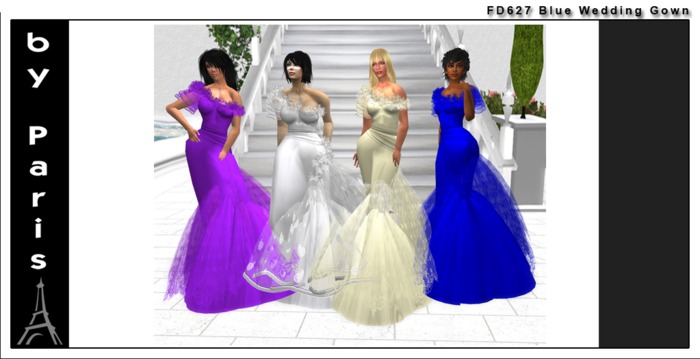 Blue Bridal Gown