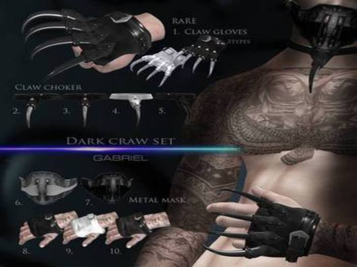 ::GB::Claw gloves (R) (TMP) White Rare