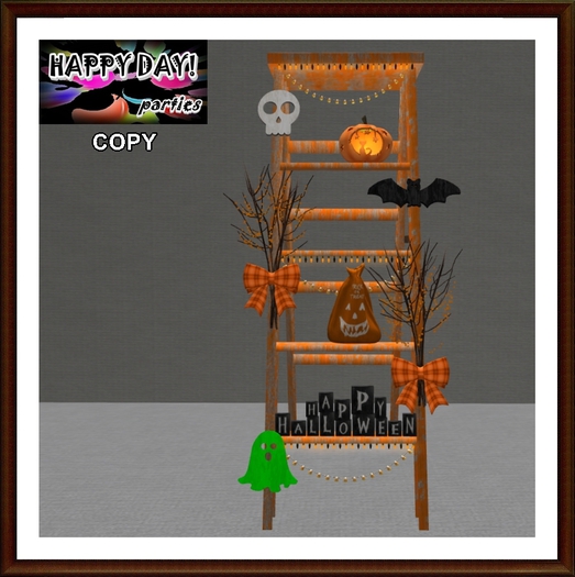 Halloween - Orange Rustic Ladder