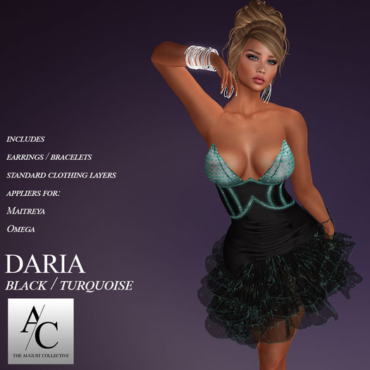 ::AC:: Daria Black Turquoise