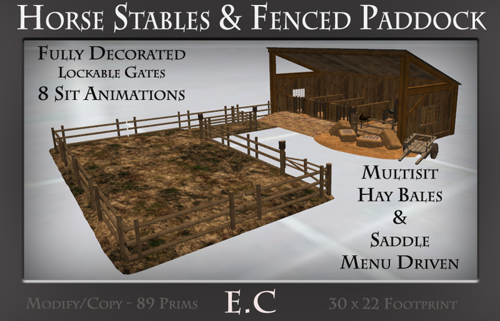  Horse Stable fenced & arena 