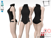 Dae Obj FBX Women's Sleeveless Rolled Neck Body Suit Maitreya, Slink