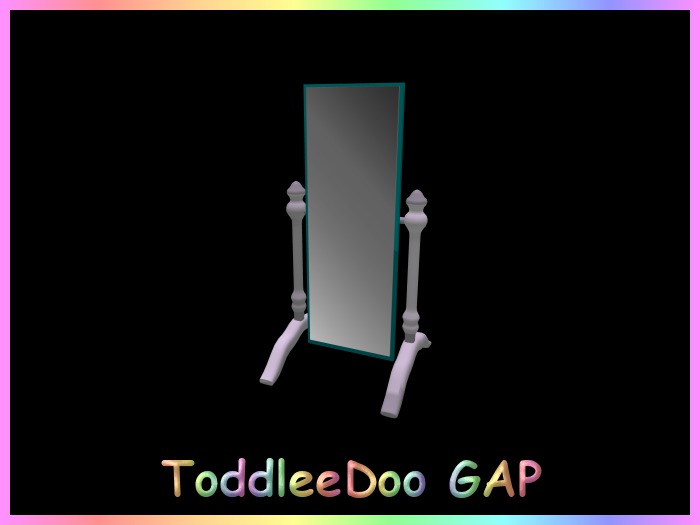 JUNGLE BABIES - MESH TEAL STANDING MIRROR