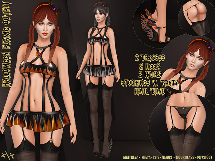 [hh] Halloween Flame Outfit