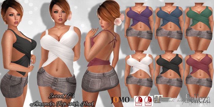 Sweet E's Solid Color Amanda Top with HUD