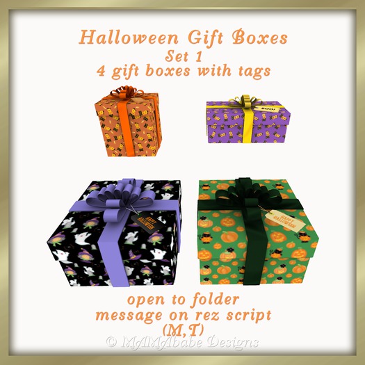 Halloween Set 1 Gift Boxes v2x