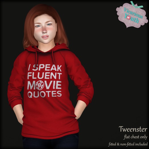 {V*Y} Tweenster Hoodie - Fluent Movie Quotes