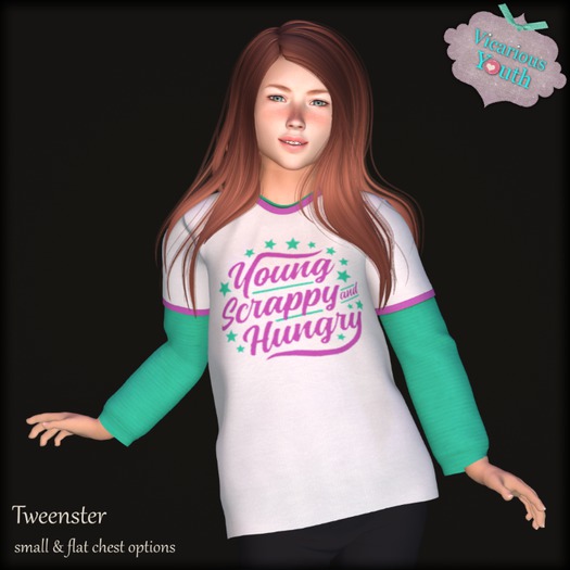 {V*Y} T- Double Shirt - Young Scrappy Hungry Purple