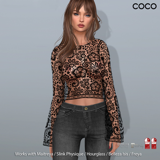 *COCO*_LongSleeveLaceTop_Black