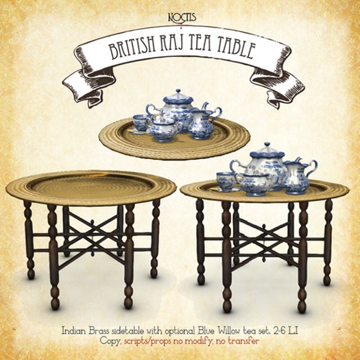 [noctis] British Raj Tea table BOXED