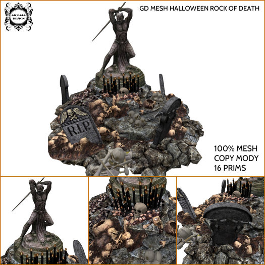 GD MESH HALLOWEEN ROCK OF DEATH