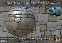JU Old Stones Wall 016 3D Textures Full Perm