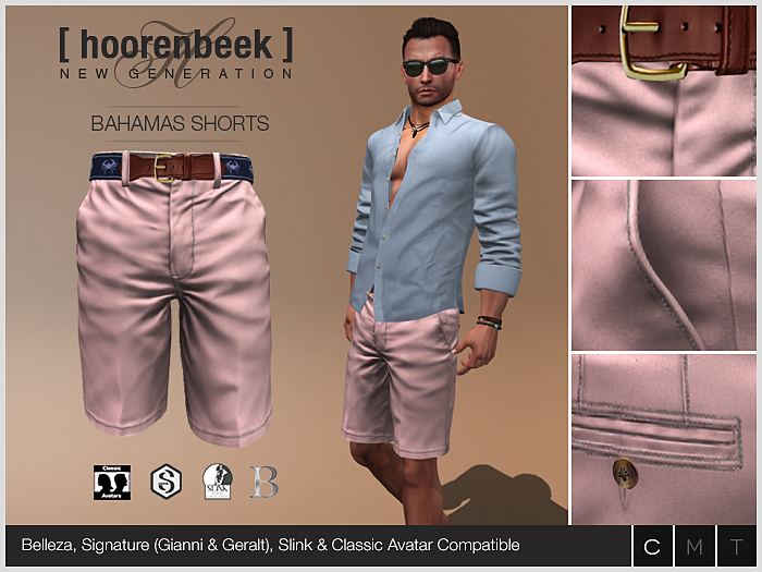[ hoorenbeek ] Bahamas Shorts  - BOX  - Pink [wear me]