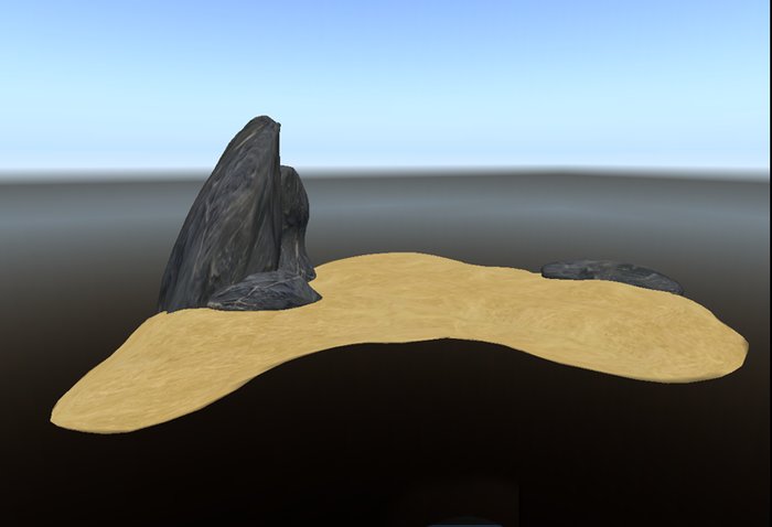 Tropical Micro Island Bare Island and Rocks Only-No Furnishings