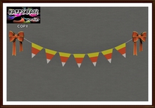 Halloween - Candy Corn Flags Orange