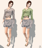 gacha outfit 404 !gO! Haruko peeptoes, 2 shirts and shorts