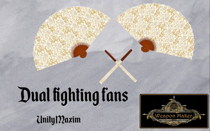 Dual Fighting Fans  {Uinty Maixm} boxed