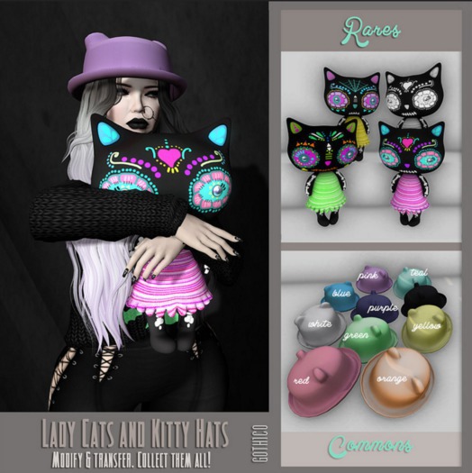 Goth1c0: Kawaii Hat with Ears - Green