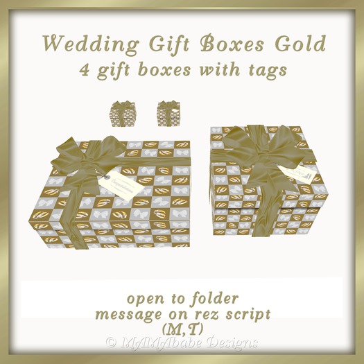 Wedding Gift Boxes Gold v2x