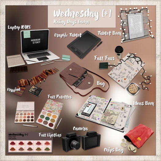 Wednesday[+] ~ Rainy Days - Laptop - RARE