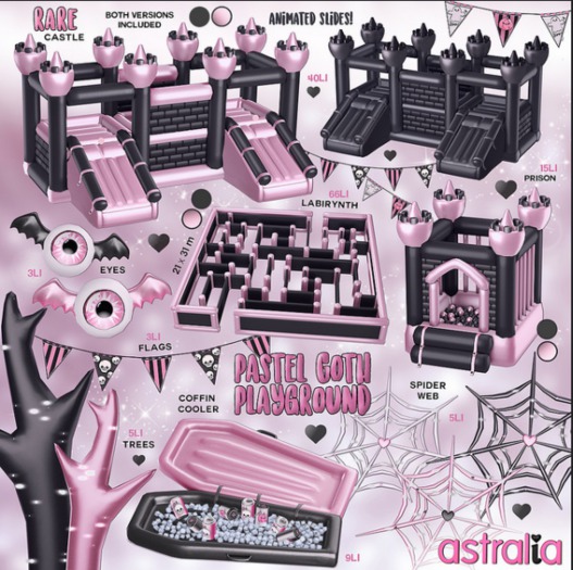 Astralia - Pastel Goth Playground (Inflatable black trees)